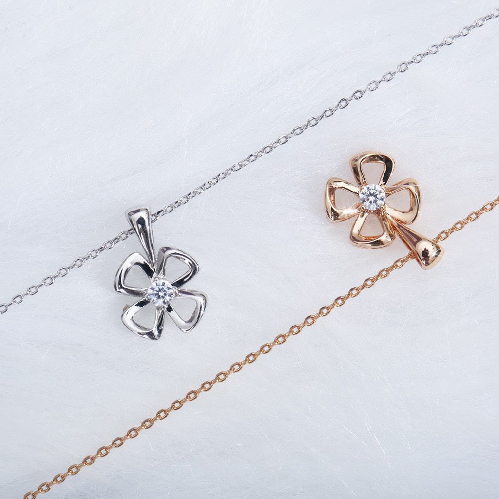 [Clover Jewelry]FIOREVER NECKLACE DIAMOND CENTER