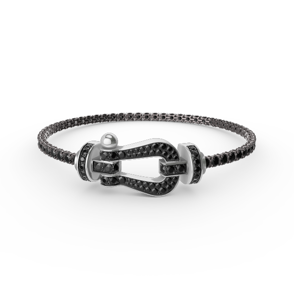 [Clover Jewelry]FORCE  LARGE HORSESHOE FULL DIAMOND TENNIS BRACELET